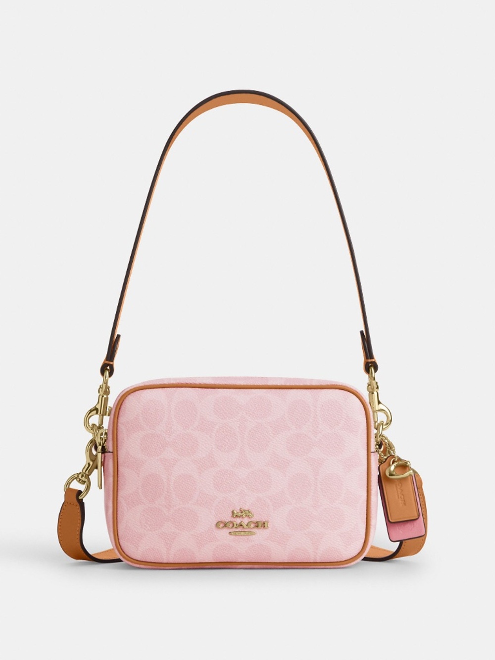 Coach Outlet Mini Carey Crossbody Bag In Signature Canvas With Charms